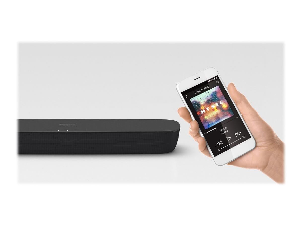 Panasonic SC-HTB250 Barra de Sonido (Inalámbrico y alámbrico Con Subwoofer Hogar, 2.1 Canales, Altavoz Soundbar, DTS Digital Surround,Dolby Digital, 5,08 cm (2''), 10 cm)- Color Negro