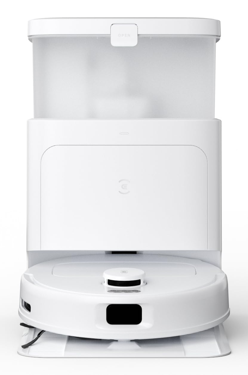 ECOVACS N30 Pro Omni aspriadora Robot con estación Vaciado, Lavada, Secado automáticos, 10 00 Pa, Cepillo antienredos ZeroTangle 2.0, Limpieza Agua Caliente 60 ℃, mopa adaptiva TruEdge, Blanco