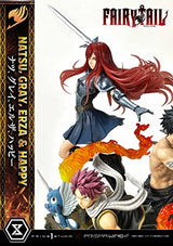 Prime 1 Studio Fairy Tail - Figura Decorativa de Natsu, Gris, Erza, Happy - Figura de Estatua de Lujo, versión 1/7, 57 cm