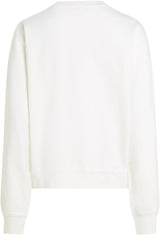 Tommy Hilfiger Sudadera Mujer Script de algodón, Blanco (Ecru), S