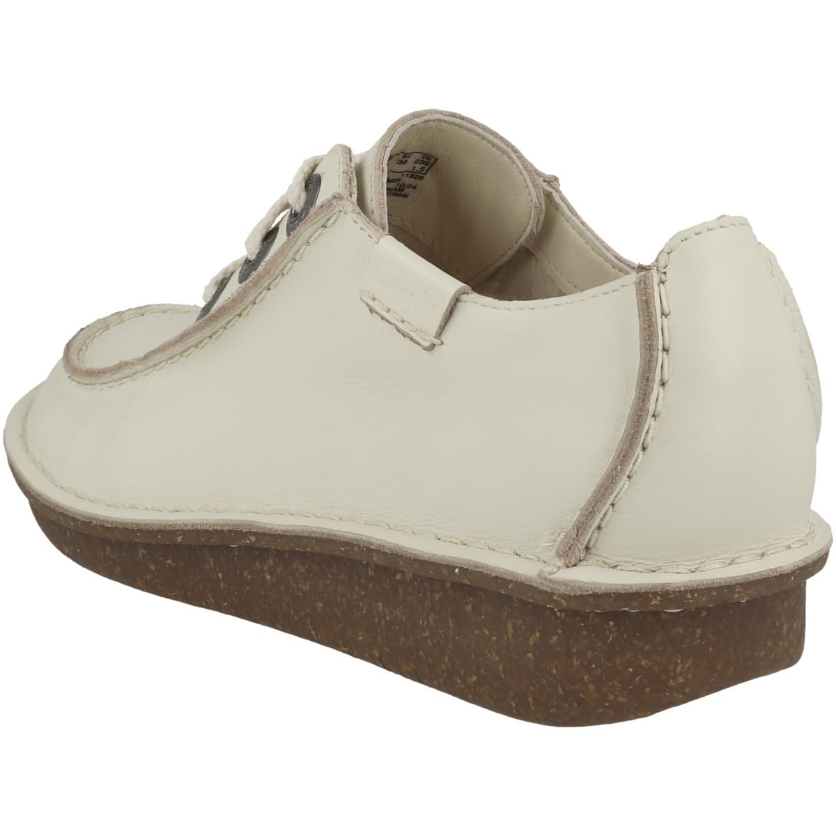 Clarks Funny Dream, Oxford Mujer, Cream Leather, 39.5 EU