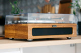 Lenco Tocadiscos LS-410 - Tocadiscos Bluetooth - Altavoces Integrados de 40 W RMS - Tracción por Correa - Preamplificador - Salida RCA y Entrada AUX - Madera LS-410WA Marrón
