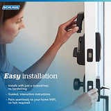 SCHLAGE BE499WB CEN 622 Encode Plus - Cerradura inteligente con WiFi, color negro mate