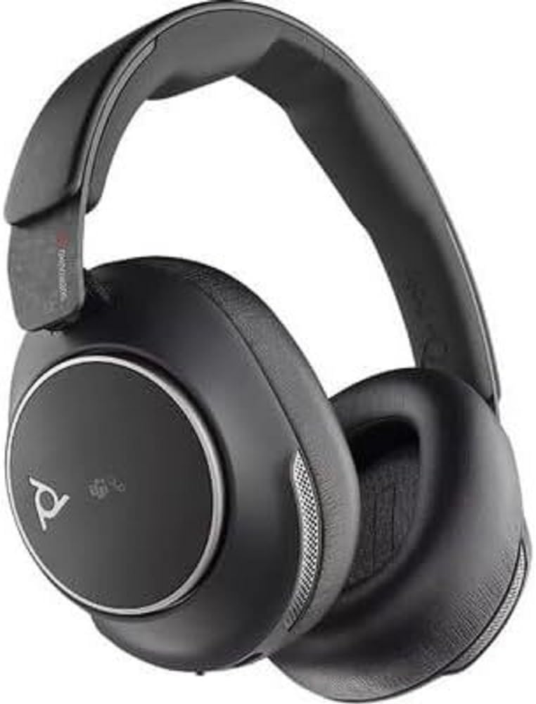 Plantronics Auriculares para equipo de audio Voyager Surround 80 UC Teams, USB-C, Adaptador USB-C/A, VS80T, BT700C, Negro
