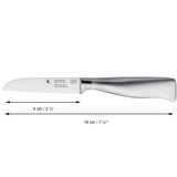 WMF Grand Gourmet Juego de cuchillos de 3 piezas Made in Germany, 3 cuchillos forjados, cuchillos de cocina, Performance Cut, hoja de acero especial