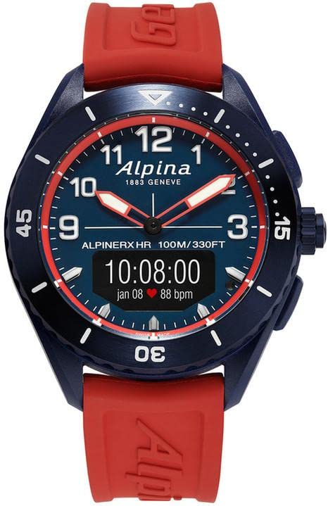 Alpina Reloj Análogico-Digital para Hombres de Cuarzo con Correa en Caucho AL-284LNRW5NAQ6