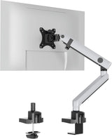 Durable Soporte de monitor Select Plus para 1 monitor, brazo giratorio 90 grados, inclinable, regulable en altura, para pantallas VESA de hasta 32 pulgadas y 8 kg, plateado, 509623