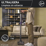 HOOVER Aspiradora Escoba sin Cable Ligera HF2, con 500 PowerTime, Que compacta el Polvo para Extender la Potencia de succión, Boquilla multisuperficie con Cepillo antienredos con Luces LED, HF2Z10H