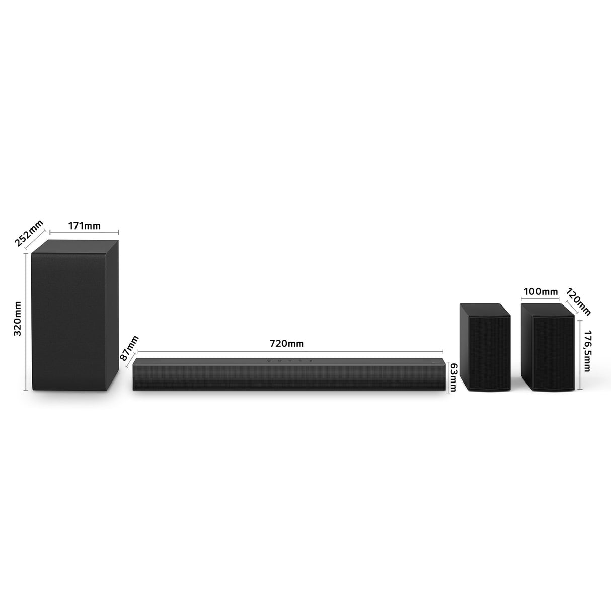 LG DS40TR - Barra de Sonido, Bluetooth, 400W, 4.1 Canales con Subwoofer, Altavoces Traseros, Dolby Digital, DTS Digital Surround, Negro