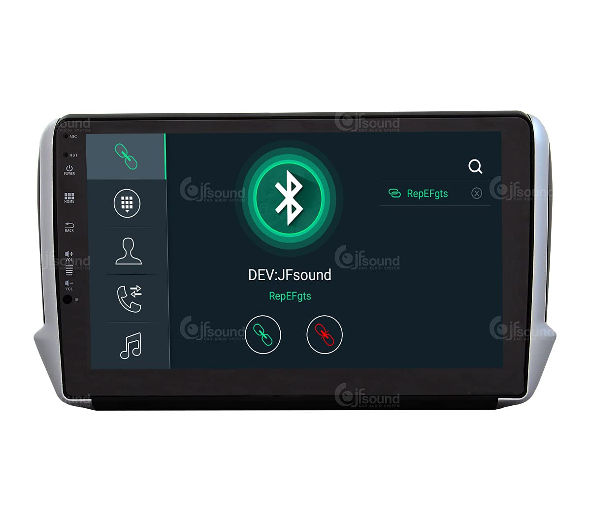 Autorradio de Ajuste Personalizado para Peugeot 2008 e 208 Android GPS Bluetooth WiFi Dab USB Pantalla táctil Full HD 9" procesador de 8 núcleos y comandos de Voz