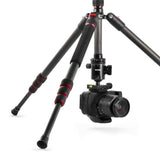 Hama Ramble II Duo - Trípode para cámara 2 en 1 y Soporte para teléfono móvil con Soporte para teléfono móvil, trípode Estable y Ligero de Carbono, trípode para Fotos de 3 Posiciones Extensible máx.