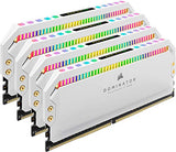 Corsair Dominator Platinum RGB 32 GB DDR4 3200MHz C16, AMD Optimizado LED RGB Memoria de Sobremesa Rendimiento de Alta, Respuesta Ajustados, 12 Direccionables CAPELLIX Leds RGB, 4 x 8 GB, Blanco