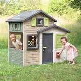 Smoby Life - Friends House EVO - Moderna y espaciosa - Puerta con Mirilla - Portón - Buzón Funcional - Material Reciclado - A Partir de 3 años - Fabricado en Francia