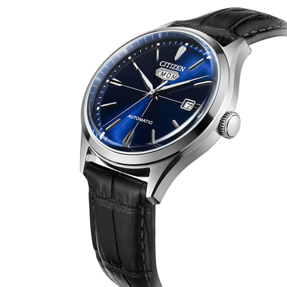 CITIZEN Reloj Analógico para Hombres de Japonés automático con Correa en Cuero NH8390-20LE