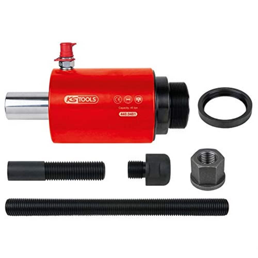 KS Tools 440.0480 Juego de cilindro hidráulico de presión y tracción, 7 pzs
