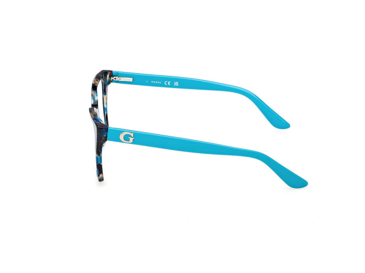 GUESS Gu50235 Marcos para Gafas recetadas, 087 Turquoise/Avana, 52/15/140 para Mujer