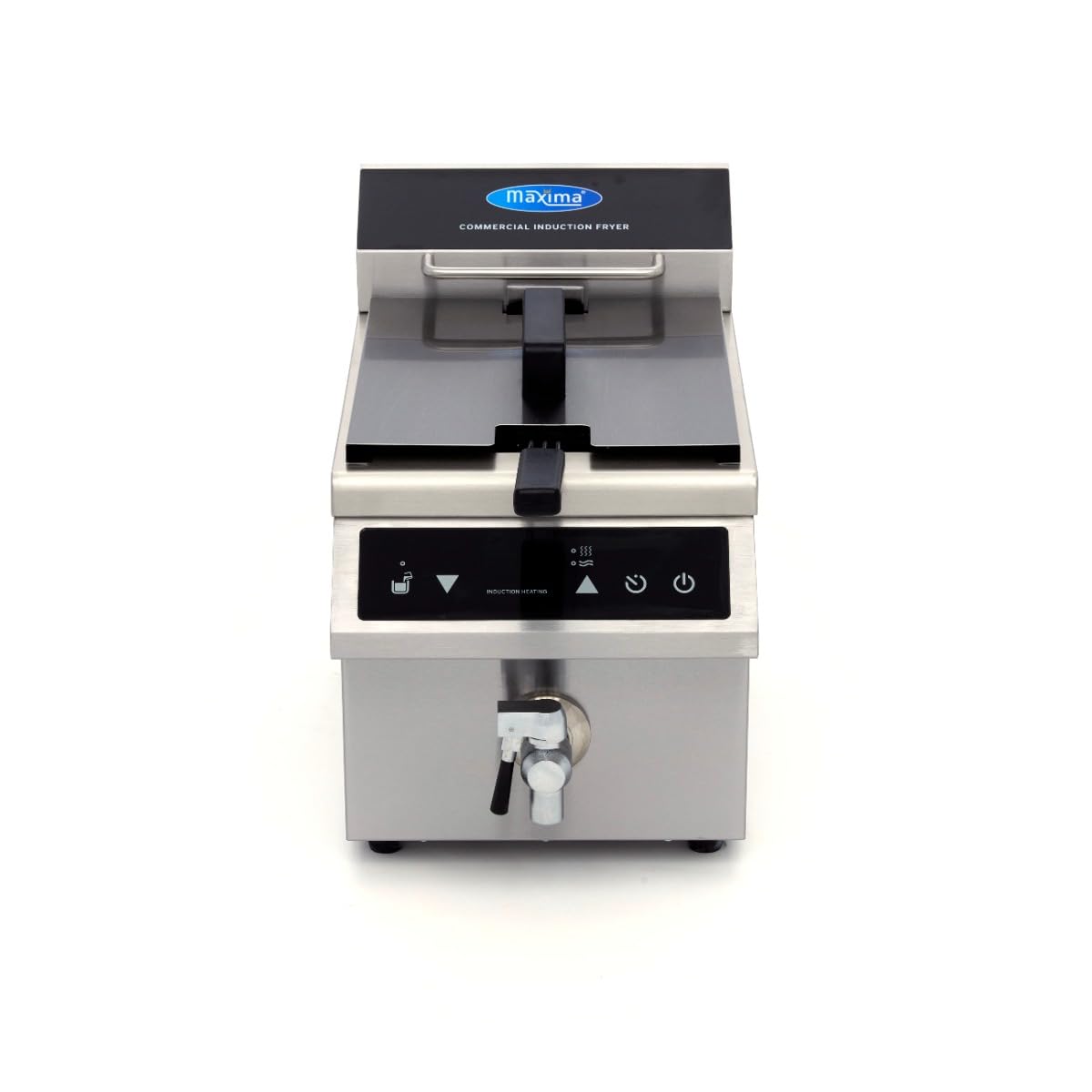 Maxima Freidora - 8L - 1 Cesta - Inducción - con Grifo de Vaciado