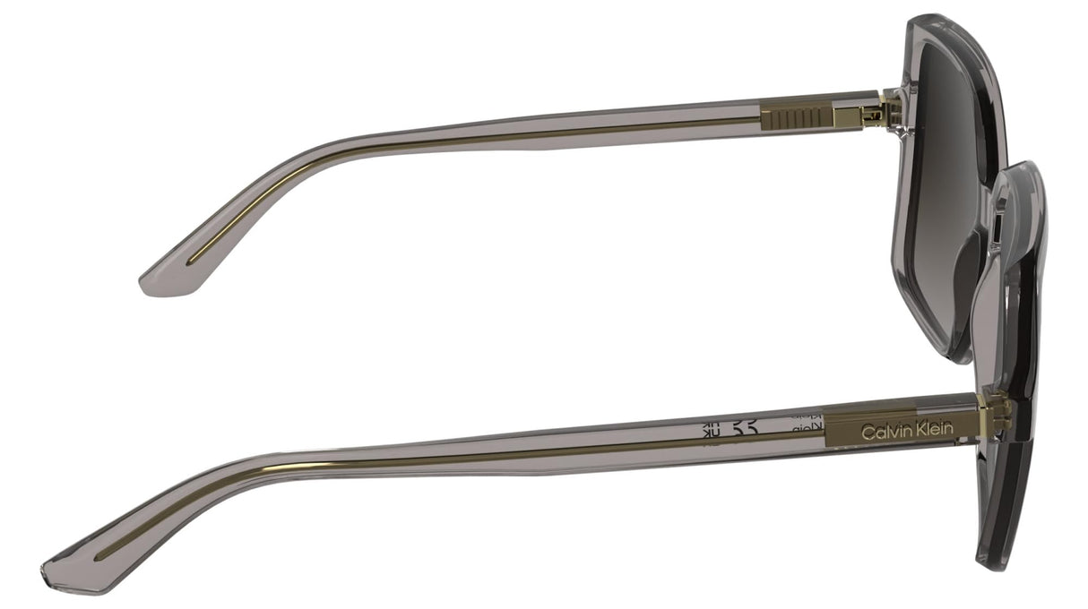 Calvin Klein Women's Sunglasses CK25537S - Transparent Taupe with Gradient Purple Lens