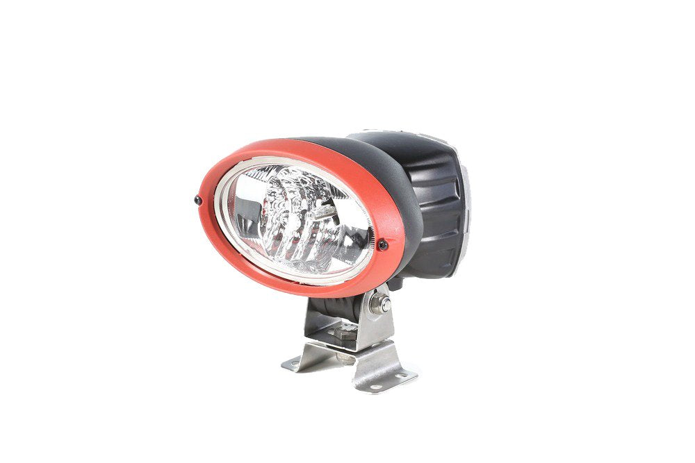 HELLA Xenón Faro de trabajo - Oval 100 Powerpack - 12V - montaje exterior/Conexión roscada - Fijación de cuatro puntos - Iluminación campo cercano - Cable: 500mm - Conector: AMP - 1GA 996 461-311