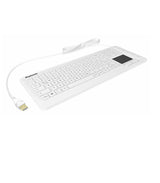 KeySonic 28091 KSK-6231 INEL Teclado Industrial (touchpad Iluminado, USB, Impermeable IP68) Blanco