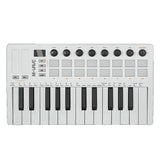 M-Vave SMK 25 MKII - Teclado Controlador Inalámbrico BT Midi con 16 Drum Pads Retroiluminados, 8 Botones, Arpegio, USB, Blanco
