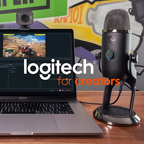 Logitech StreamCam, Cámara Web con USB-C para Streaming de vídeo y creación de Contenido, Vídeo vertical Full HD 1080p a 60 fps, Versatilidad demontaje, para YouTube, Gaming Twitch, PC/Mac, Negro