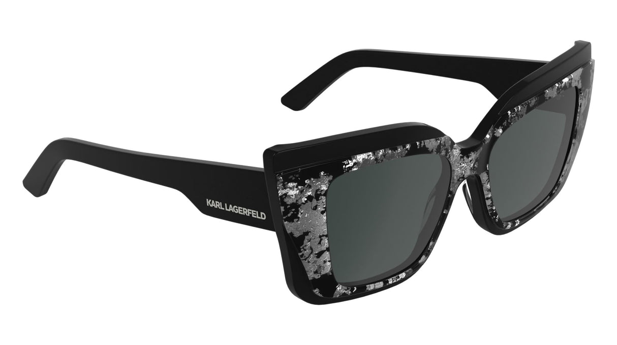 KARL LAGERFELD KL6204S Sunglasses, Black/Silver, Talla única para Mujer