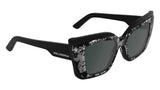 KARL LAGERFELD KL6204S Sunglasses, Black/Silver, Talla única para Mujer