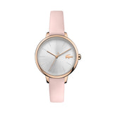 Lacoste Reloj Analógico de Cuarzo para Mujer Colección Cannes con Correa de Cuero Rosa - 2001101