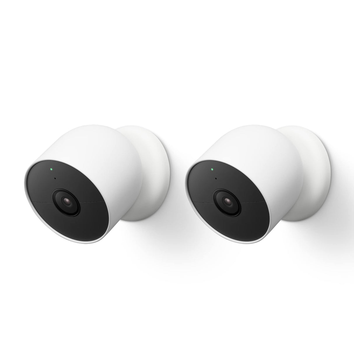 Google Nest CAM - Cámara de vigilancia Inteligente para Interior y Exterior, 1080p, G3AL9, Snow, 2 Unidades (1 Unidad)