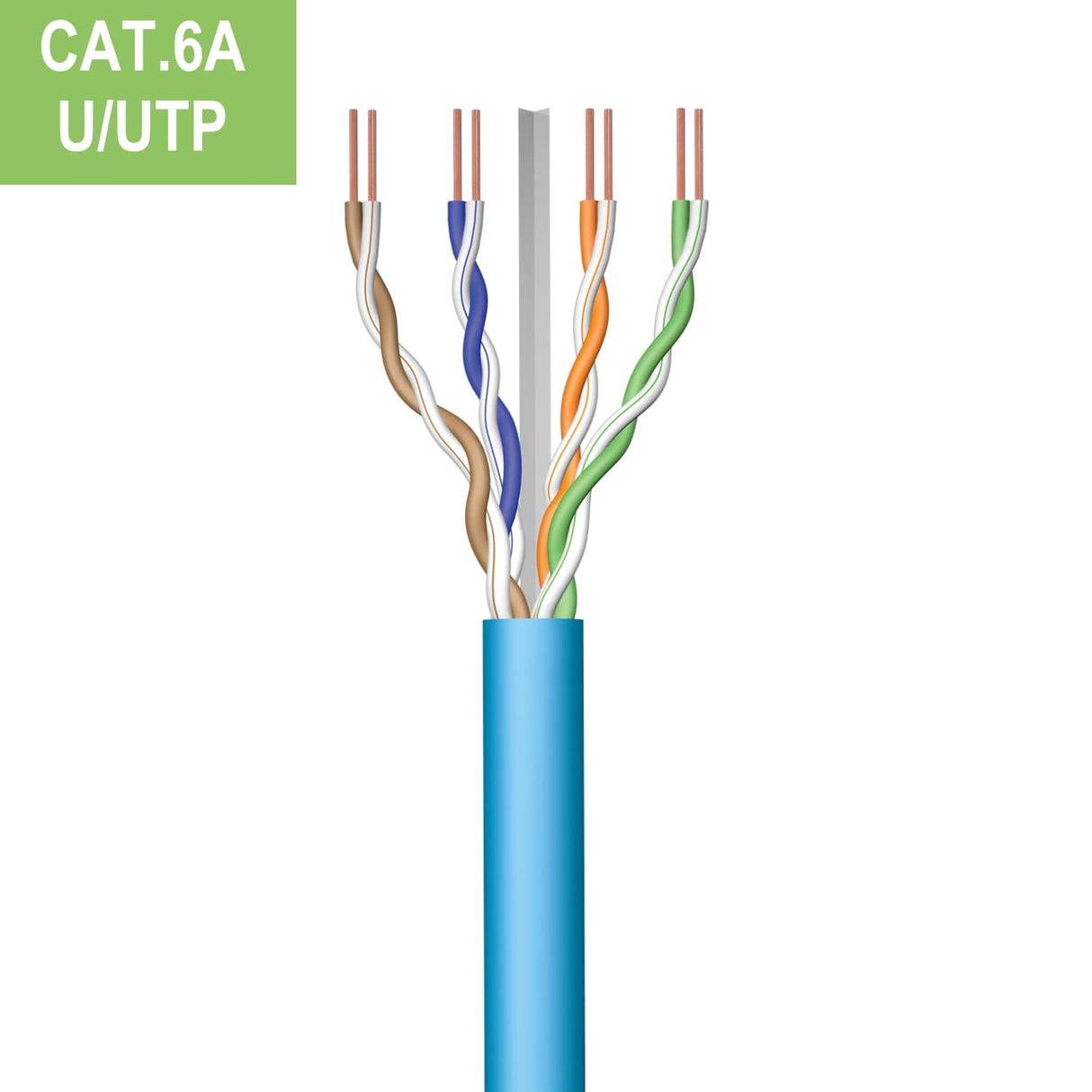 Ewent Bobina Cable Red CAT6A U/UTP,LSZH,100m