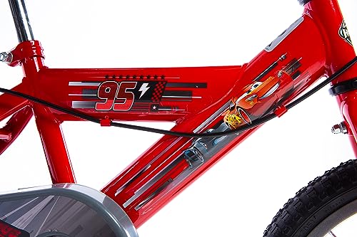 Huffy Bicicletta Pollici Bicicleta de 16 Pulgadas Disney Cars Luxury, Unisex-Baby, Rojo
