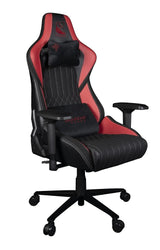 Konix Drakkar Silla de Oficina para Gaming Hel - Inclinación del Asiento 150° - Cuero de Poliuretano Liso - Negro y Rojo
