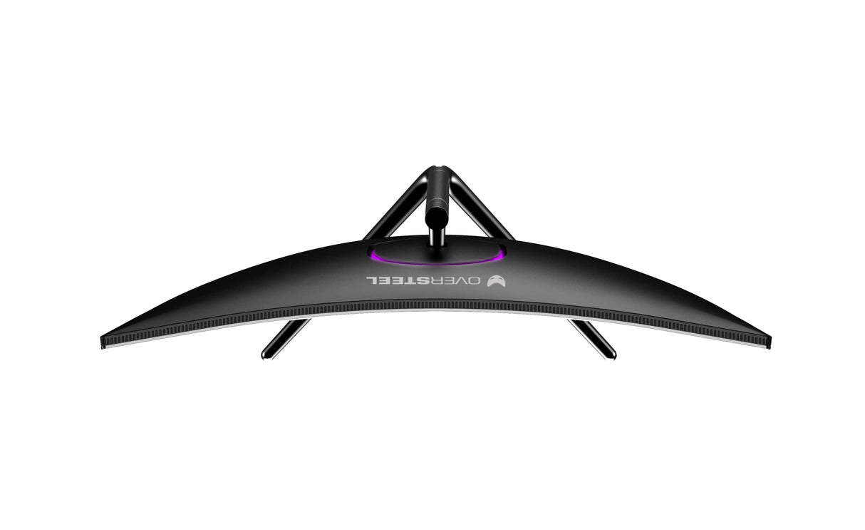 Oversteel - KRYPTO Monitor Gaming QLED 27'' QHD (2560x1440), Panel VA, 16:9, Curvo R1500, 1ms, 144 Hz, 2x HDMI, Display Port, Negro
