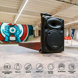 Ibiza - PORT12VHF-BT - Altavoz portátil 12"/700W MAX con 2 micrófonos (VHF), mando a distancia y funda protectora - Bluetooth, USB, SD - Autonomía de 5 a 7h - Speaker Box