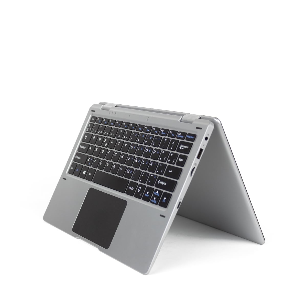 PRIXTON Ordenador Portátil Convertible Flex Pro con Pantalla Táctil de 11.6”, Windows 11 Home, Procesador Intel Celeron N4020, Memoria 4GB RAM / 128GB, Teclado en Español