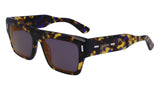 Calvin Klein Unisex Adult Sunglasses CK23504S - Havana Blue with Blue Solid W Gold Flash Ar Green Lens