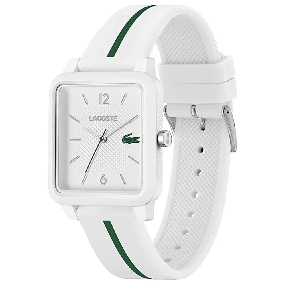 Lacoste Reloj Analógico de Cuarzo para Hombre Colección LACOSTE.12.12 Studio con Correa de Silicona Blanca - 2011251