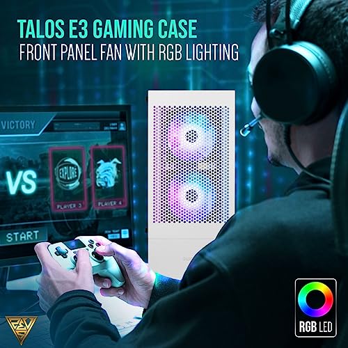 Boitier Moyen Tour ATX GAMDIAS Talos E3 Mesh RGB Avec panneaux vitrés (Blanc)