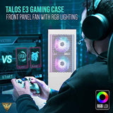 Boitier Moyen Tour ATX GAMDIAS Talos E3 Mesh RGB Avec panneaux vitrés (Blanc)