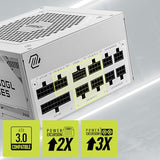 MSI Fuente de alimentación totalmente modular ATX de 850 W - MAG A850GL PCIE5 BLANCO - (Active PFC/80 PLUS Gold)