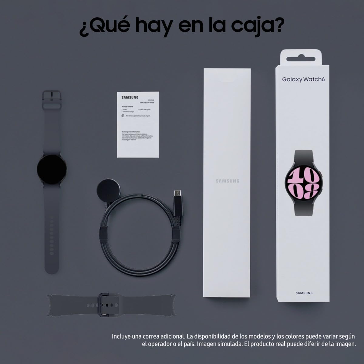 Samsung Galaxy Watch6 4G LTE, 40 mm + Correa de recambio - Smartwatch, Control de Salud, Seguimiento Deportivo, Negro (Versión Española)
