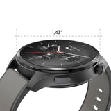 Hama | Reloj Inteligente 1.43" (Smartwatch Resistente al Agua IP68, GPS, Memoria música, análisis sueño, frecuencia Cardiaca, Monitor de hasta 110 Actividades) Negro