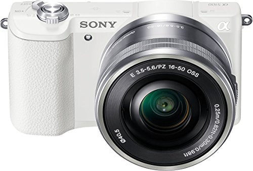 Sony ILCE-5100 - Cámara EVIL de 24.7 Mp ( pantalla 3", estabilizador óptico, vídeo Full HD ), color blanco - Kit cuerpo cámara con objetivo E PZ 16-50 mm f/3.5-5.6