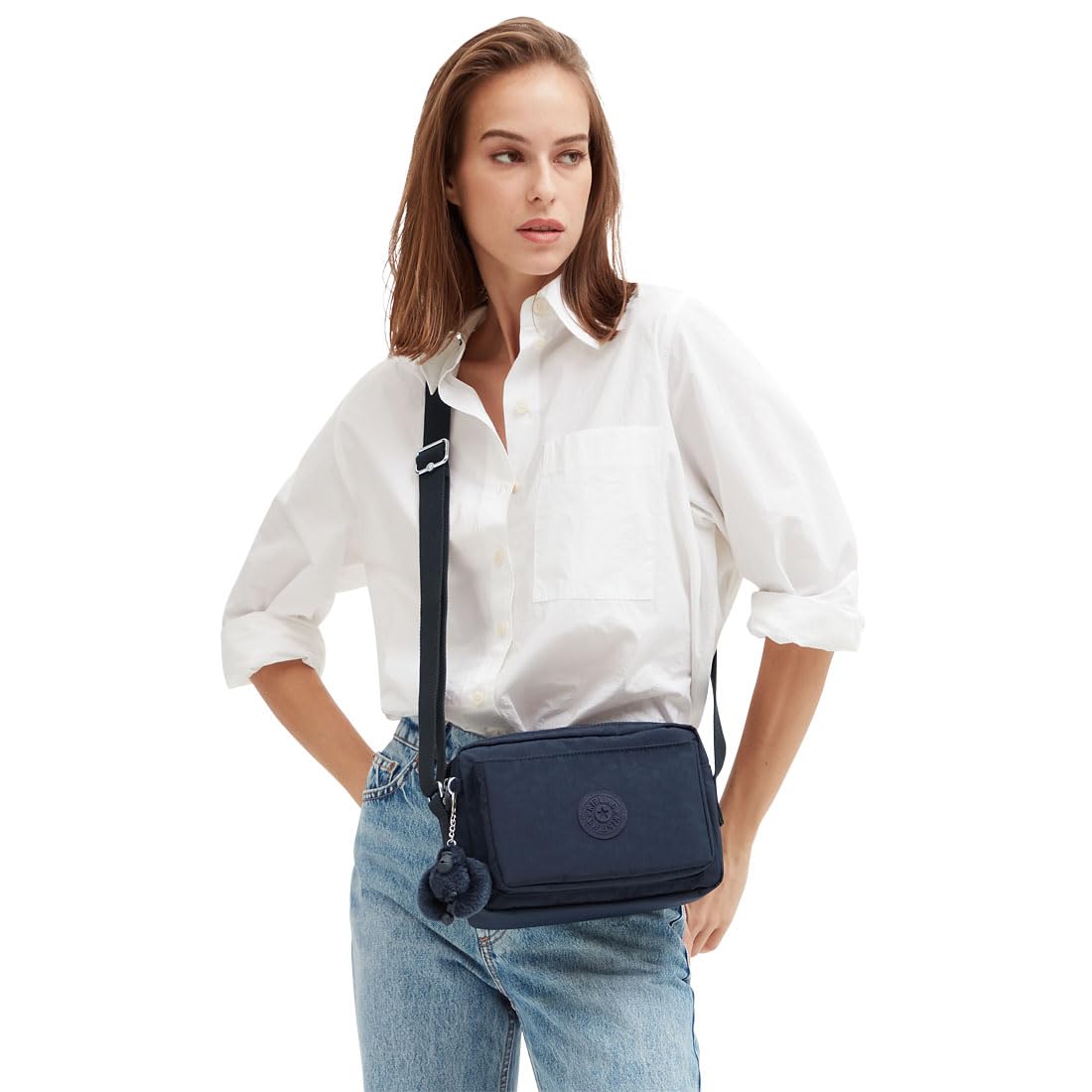 Kipling Abanu M Bandolera Mediana, Blue Bleu 2 (Azul)