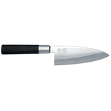 KAI Wasabi Black Bloque de cuchillos de roble equipado con 8 cuchillos, desmontable para limpieza - Dimensiones 31 x 18 x 34 cm - Juego completo de cuchillos de cocina