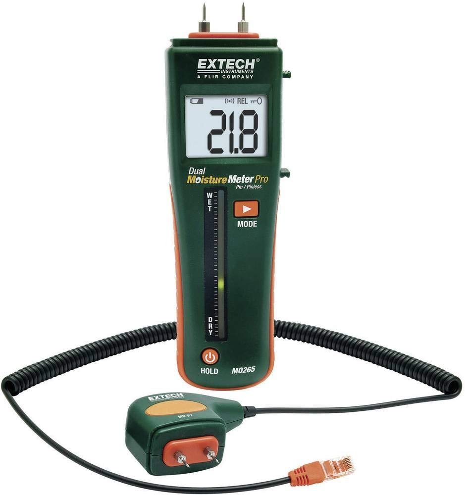 Extech MO265 Combo de medidor de humedad con/sin agujas con RJ45