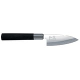 KAI Wasabi Black Bloque de cuchillos de roble equipado con 8 cuchillos, desmontable para limpieza - Dimensiones 31 x 18 x 34 cm - Juego completo de cuchillos de cocina