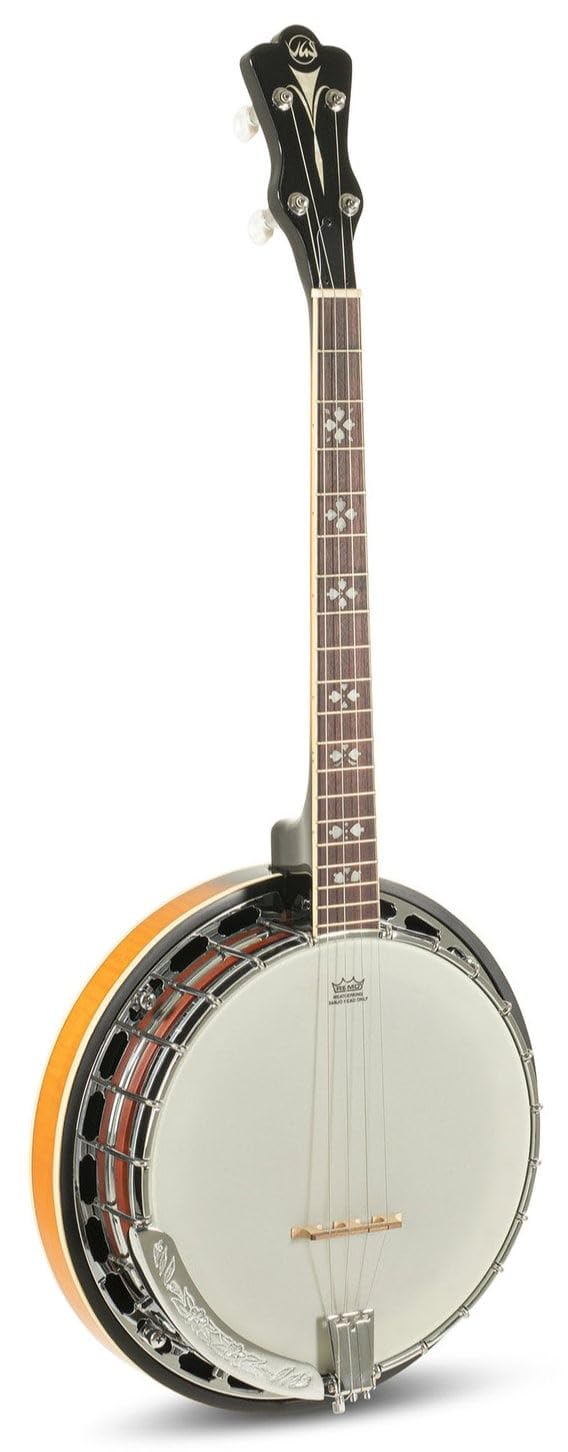 Gewa 505031 Banjo 4 Cuerdas, Parche Original Remo, con Estuche