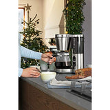 WMF Lumero Cafetera de filtro con jarra de cristal, café de filtro, 10 tazas, función temporizador, placa calentadora, cafetera con depósito de agua extraíble, apagado automático, 1000 W
